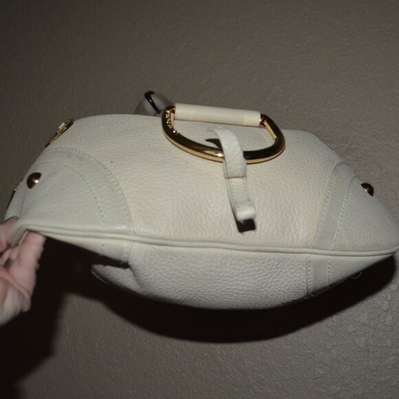 Dolce & Gabbana Ivory Pebbled Leather Shoulder Strap Handbag - Picture 5 of 12